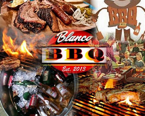 Blanco bbq - Let’s talk about our food. “We start with the BEST ingredients, 100% Black Angus Brisket, Homemade Polish Sausage, hand-selected pork ribs, pork butt, bone-in-hams, whole chicken, and turkey breast. We smoke our meats with a mixture of Texas Oak and Pecan wood, and brine our chicken and turkey for 8 hours, to be …